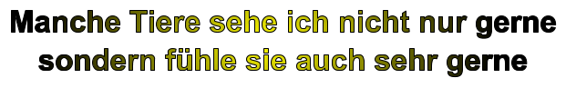 Manche Tiere sehe ich nicht nur gerne  sondern fühle sie auch sehr gerne